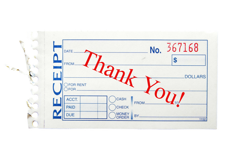 Customer Appreciation | Thank You Receipt