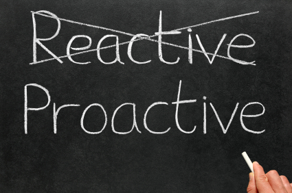 Three States of Customer Service | Proactive, Reactive Chalkboard