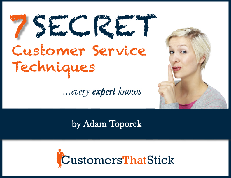 7 Secret Customer Service Techniques | Free eBook Cover