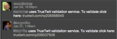 Twitter Rant | Direct TrueTwit Messages Screenshot