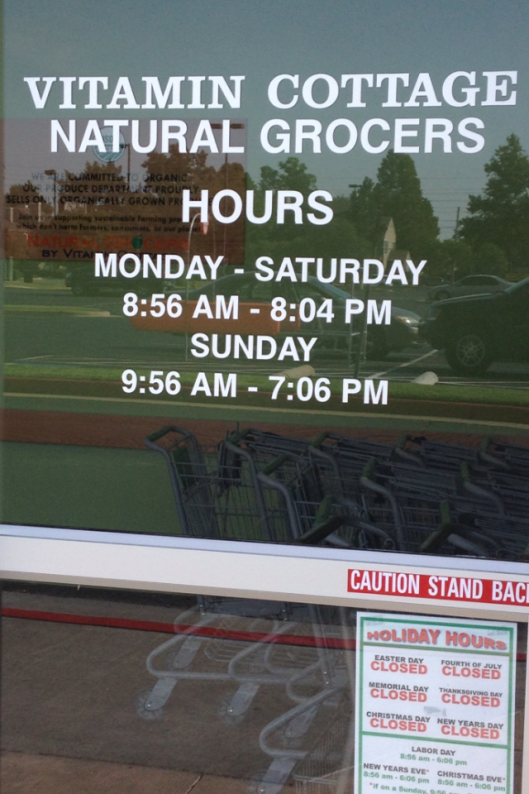 Signage Matters | Natural Grocers Store Hours