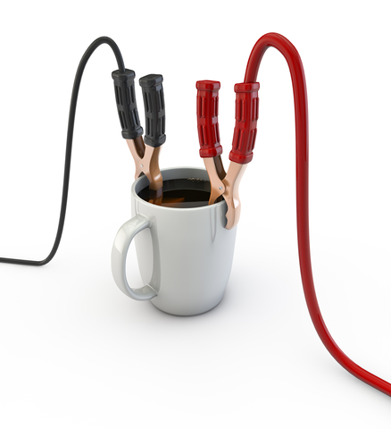 6 Ways to Reinvigorate Your Customer Service Teams | Coffee Cup with Jumper Cables