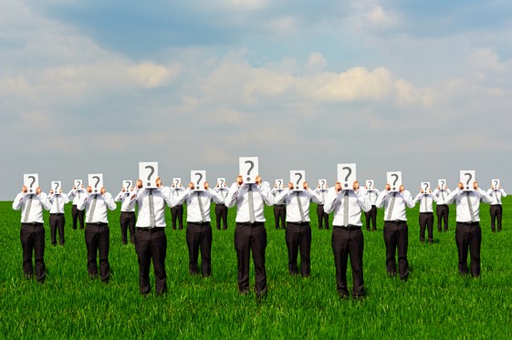 Why Do People Take Joy in Customer Service Horror Stories | Crowd of Businessmen with question mark heads