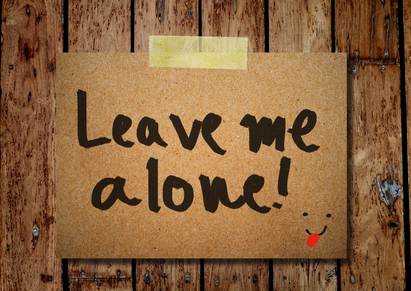 Self-Service Metaphor | Leave Me Alone Sign