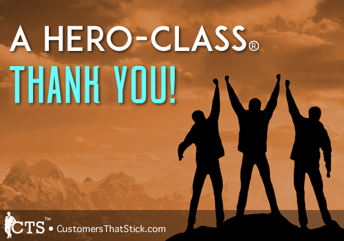 A Hero-Class (R) Thank You! | Arms in Air on Mountaintop