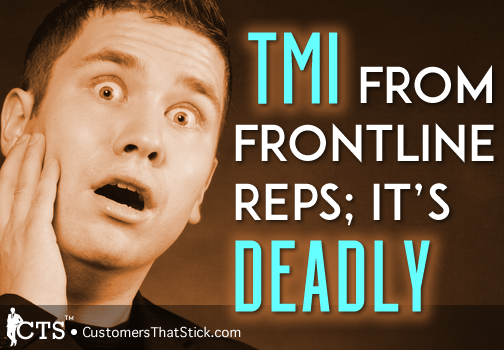 TMI from Frontline Reps; It's Deadly - Rep with hand over mouth