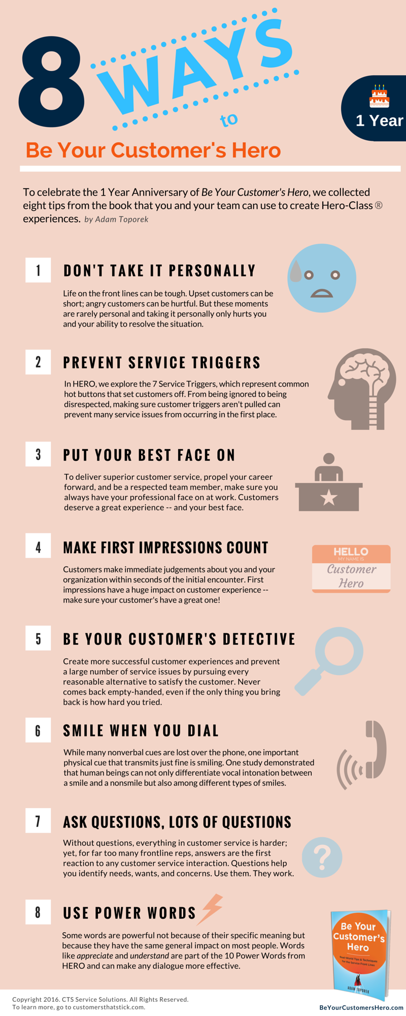 Customer Service Infographic: 8 Ways to Be Your Customer's Hero