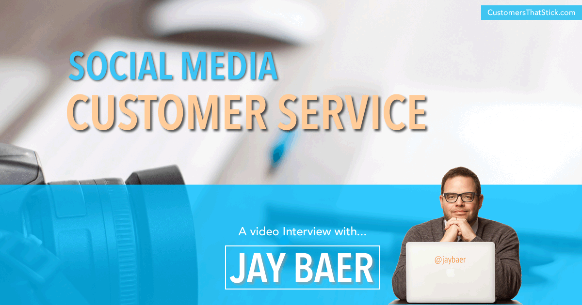 Video interview with Jay Baer about Social Media Customer Service ? Picture of Jay and a camera