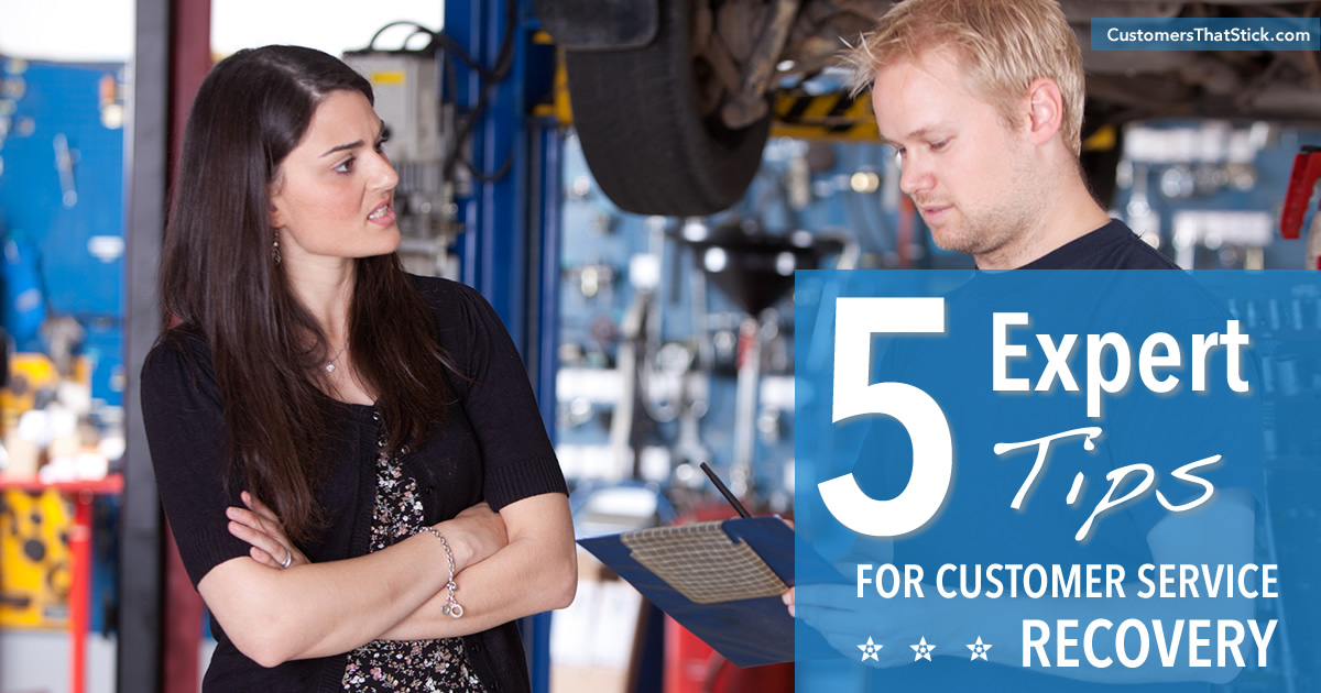 5 Expert Tips for Customer Service Recovery | upset customer