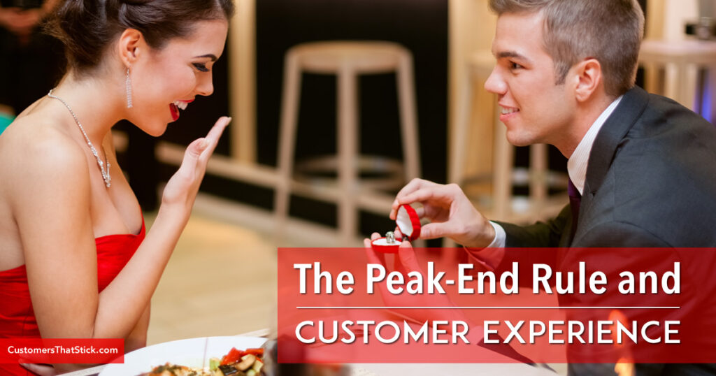 The Peak-End Rule and Customer Experience | proposal at restaurant