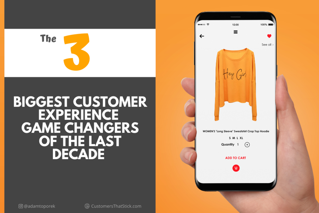The 3 Biggest Customer Experience Game Changers Of The Last Decade | Women's Long Sleeve Sweatshirt On iPhone